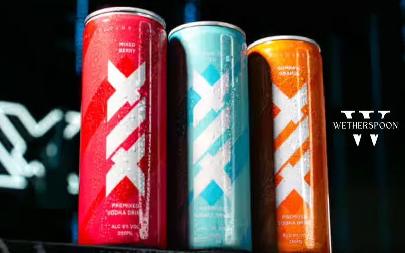 New XIX Vodka tropical ice at Wetherspoon