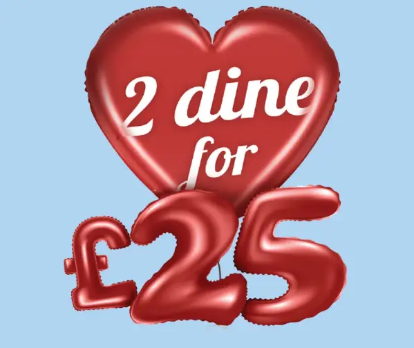 Wetherspoons Valentine’s day 2025: Two Dine for £25!