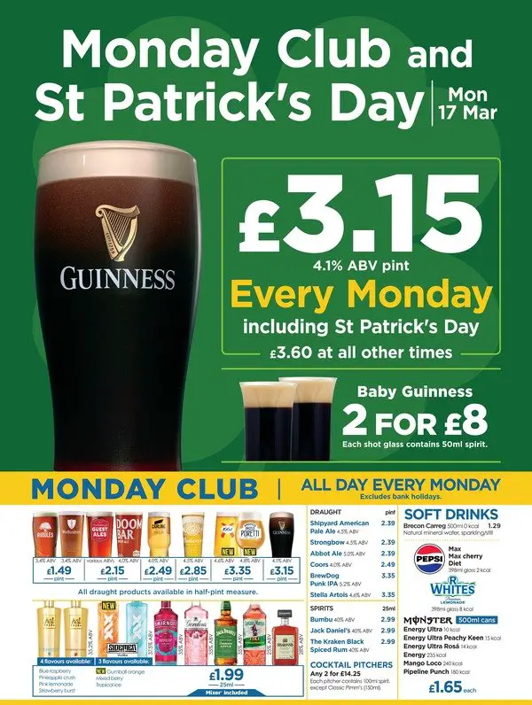 Wetherspoons St Patricks Day